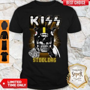 Nice Skull KISS Band Pittsburgh Steelers Shirt