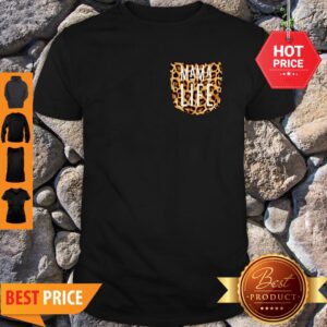 Premium Mama Life Leopard Print Pocket Animal Pattern Mom Women Gift Shirt