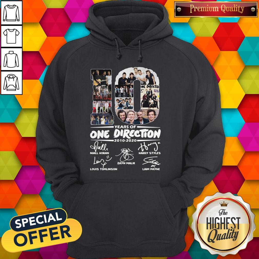 Official 10 Years Of One Direction 2010 2020 Signatures Shirt - Image 2