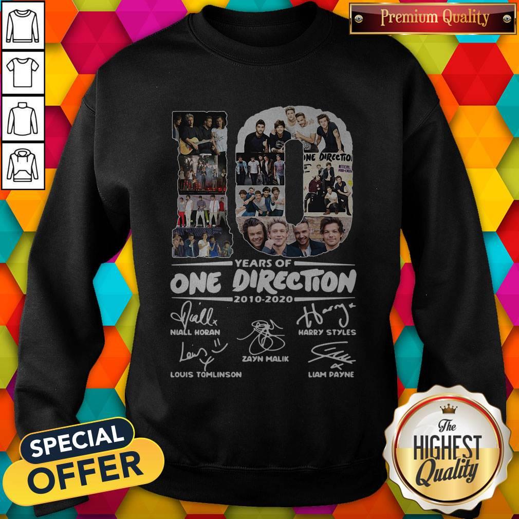 Official 10 Years Of One Direction 2010 2020 Signatures Shirt - Image 5