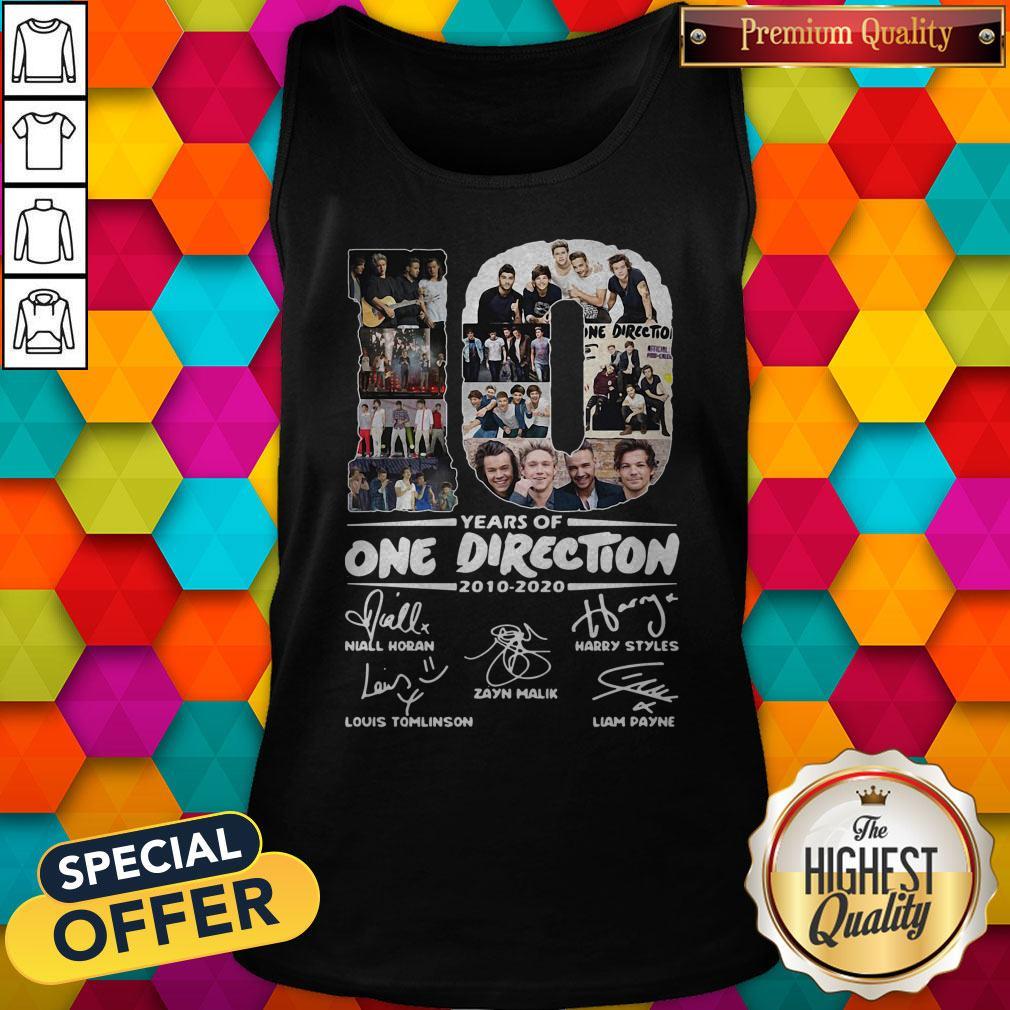 Official 10 Years Of One Direction 2010 2020 Signatures Shirt - Image 4