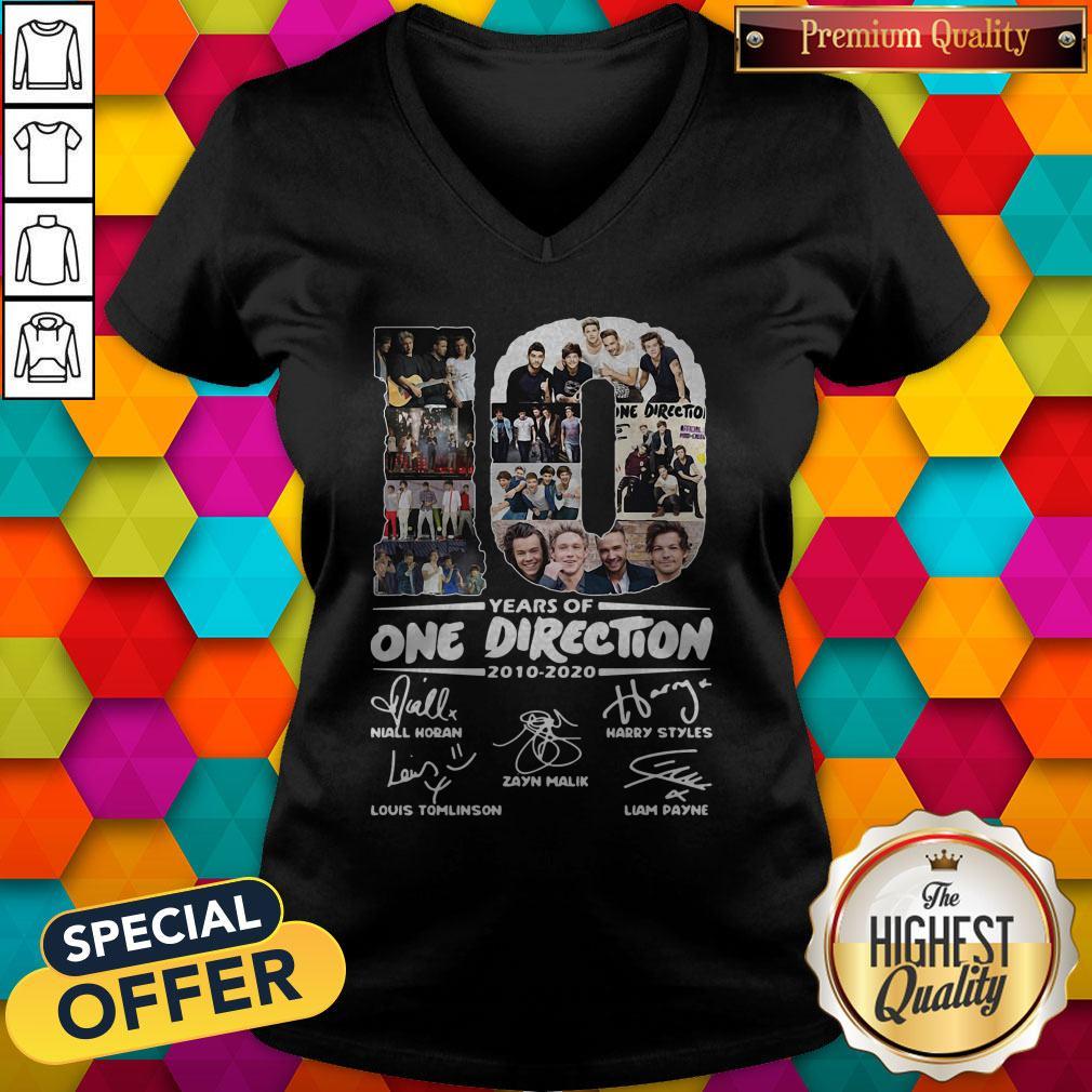 Official 10 Years Of One Direction 2010 2020 Signatures Shirt - Image 3