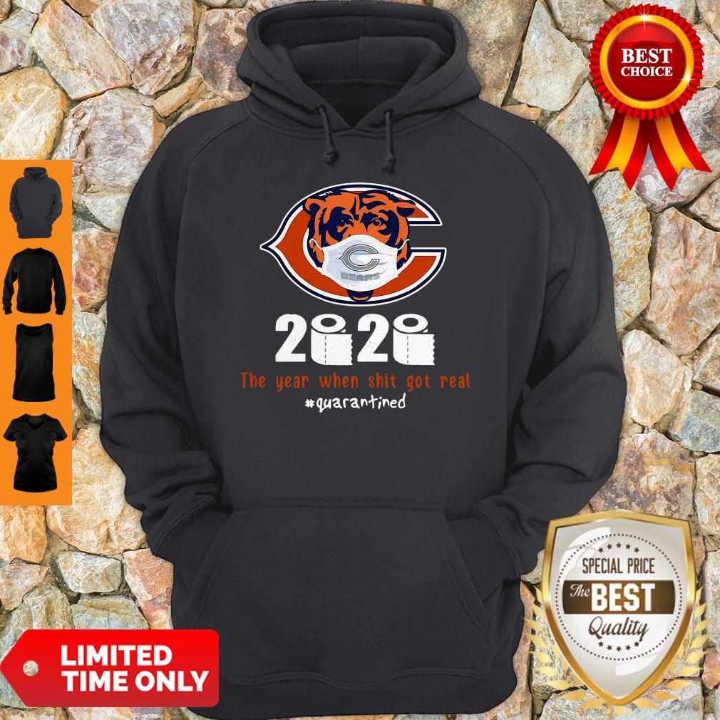 Official Chicago Bears 2020 The Year When Shit Got Real Quarantined Shirt - Image 5