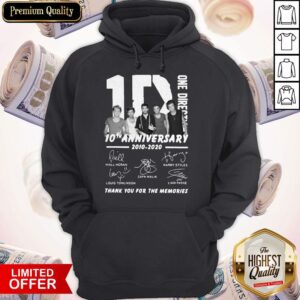 Alternative view of Official One Direction 10th Anniversary 2010 2020 Thank You For The Memories Shirt