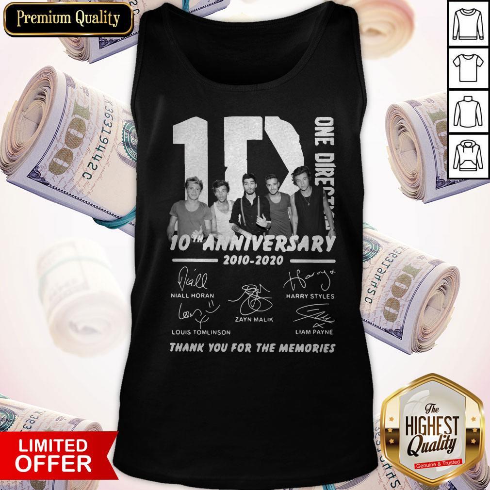 Official One Direction 10th Anniversary 2010 2020 Thank You For The Memories Shirt - Image 4