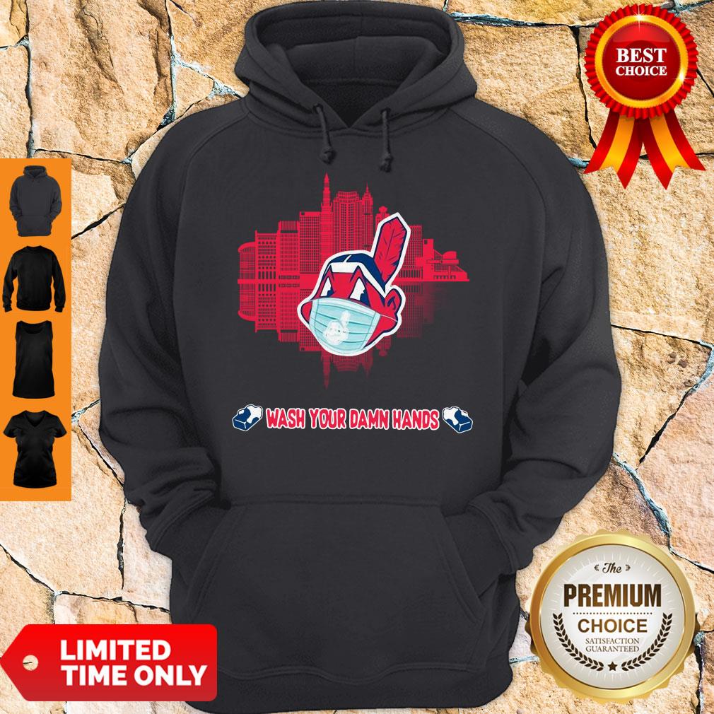 Official Wash Your Damn Hands Cleveland Indians Shirt - Image 4