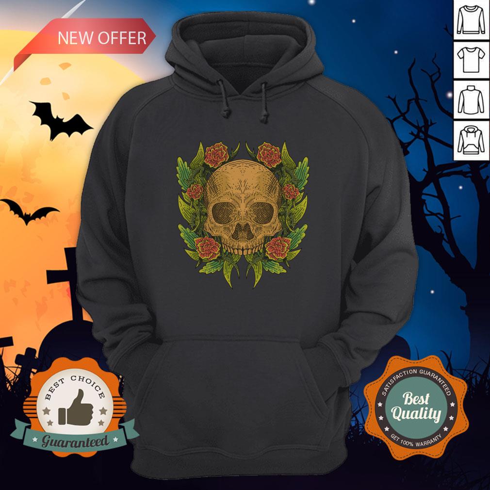 Sugar Skull Flower Dia De Muertos Day Of The Dead Shirt - Image 3