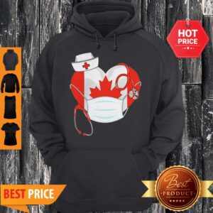 Alternative view of Canadian Nurse Stethoscope Heart 2020 Coronavirus Shirt