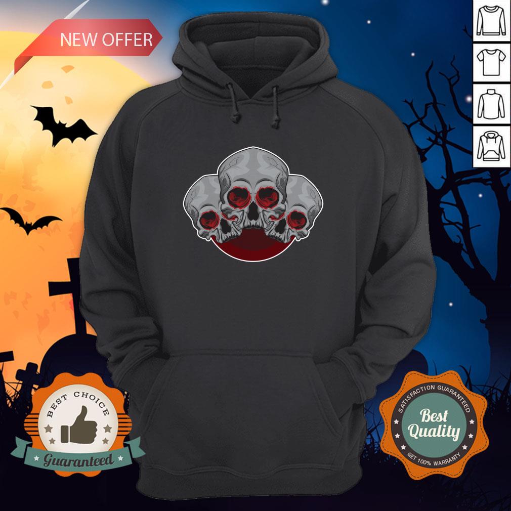 Sugar Skull Red Halloween Day Of Dead Shirt - Image 3