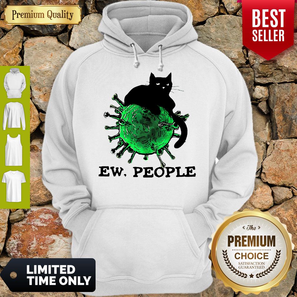 Official Black Cat And Coronavirus Ew People Shirt - Image 4