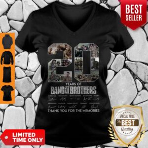 Alternative view of 20 Years Of Band Of Brother Signature Thank You For The Memories Shirt