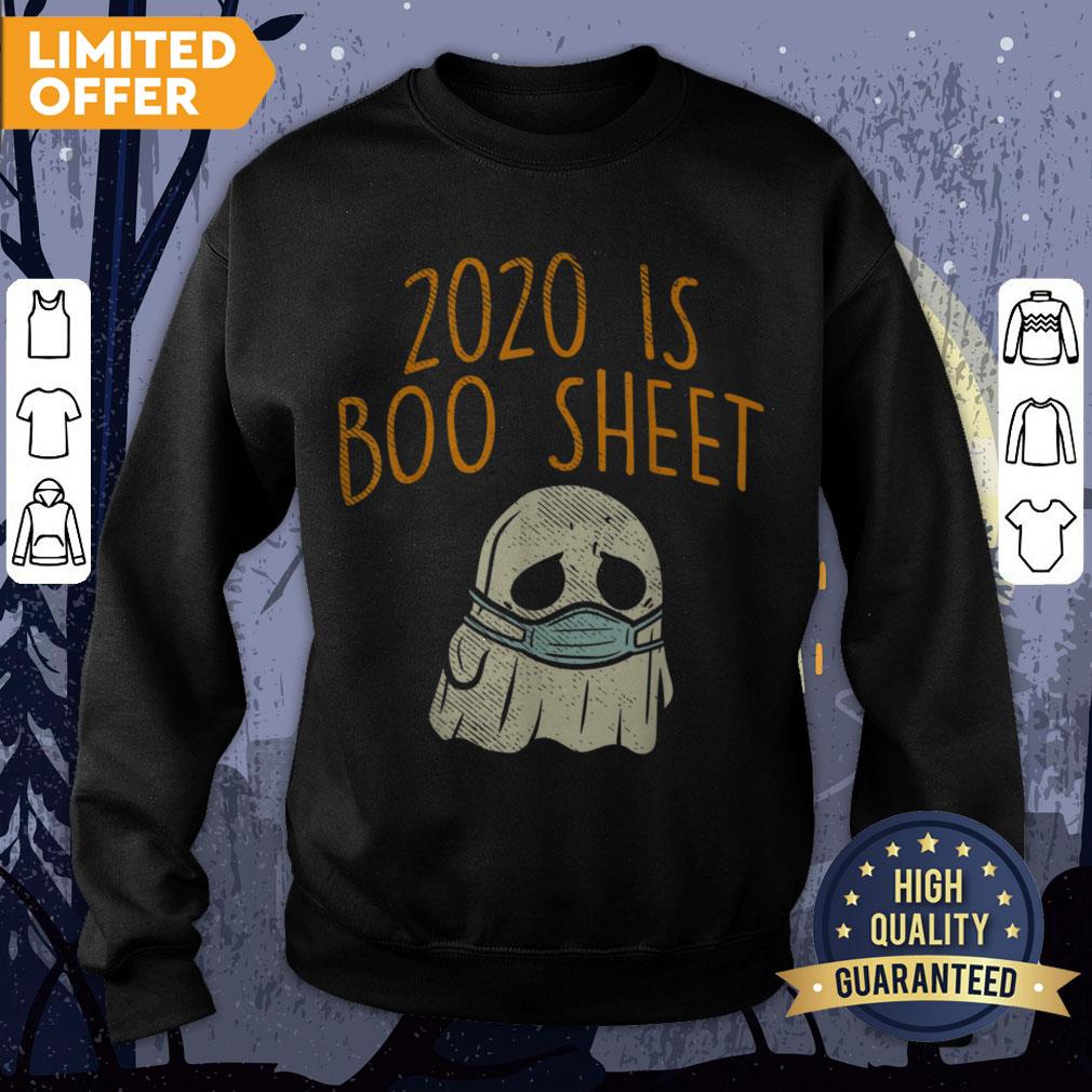 2020 Boo Sheet Face Mask Ghost Halloween Quarantine Bad Year Shirt - Image 4
