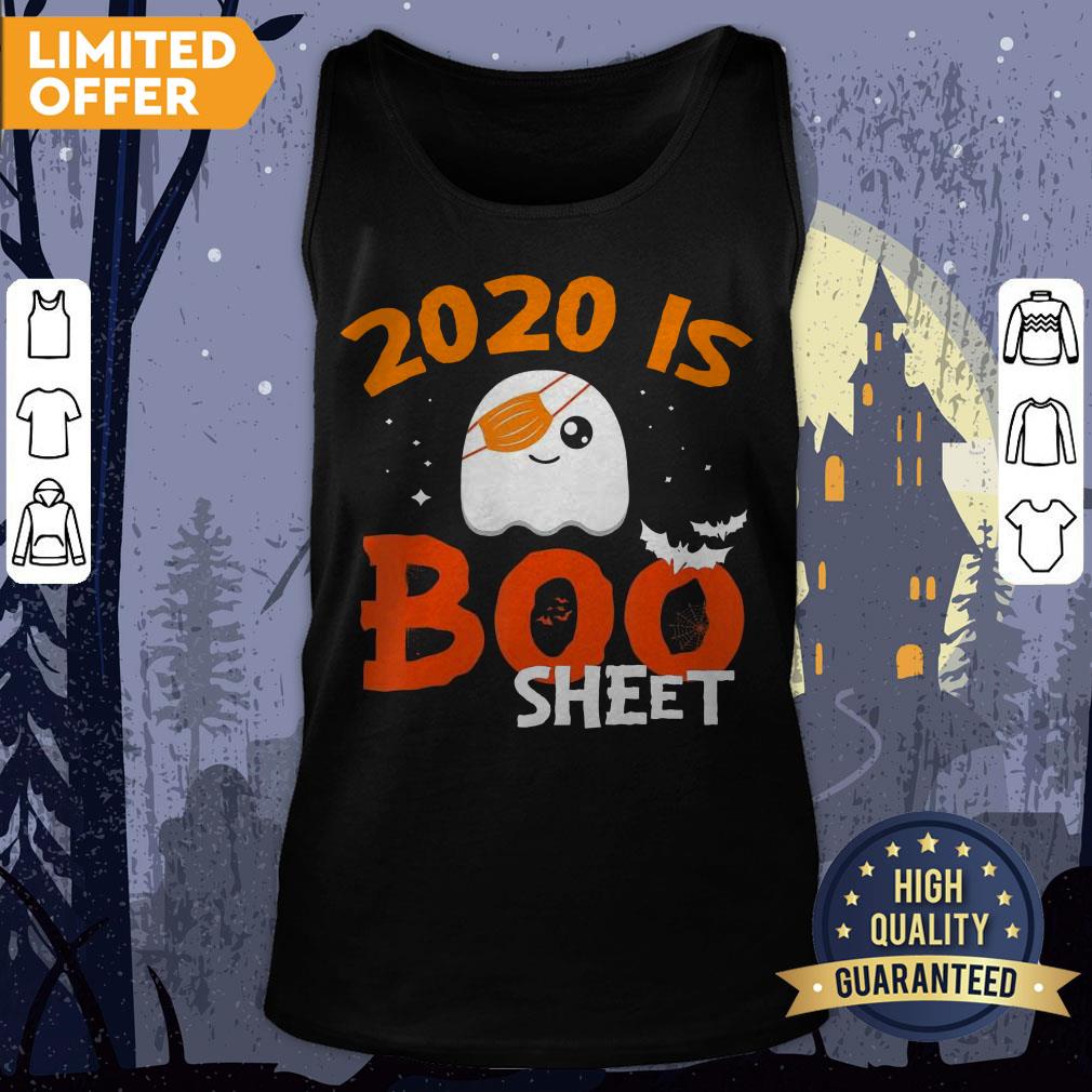 2020 Is Boo Sheet This Is Boo Sheet Boo Halloween Ghost Mask T-Shirt - Image 2