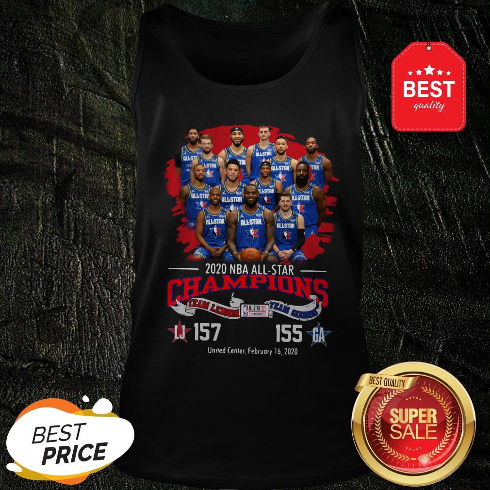 2020 NBA All-Star Champions Team Lebron 157 Team Giannis 155 Shirt - Image 3