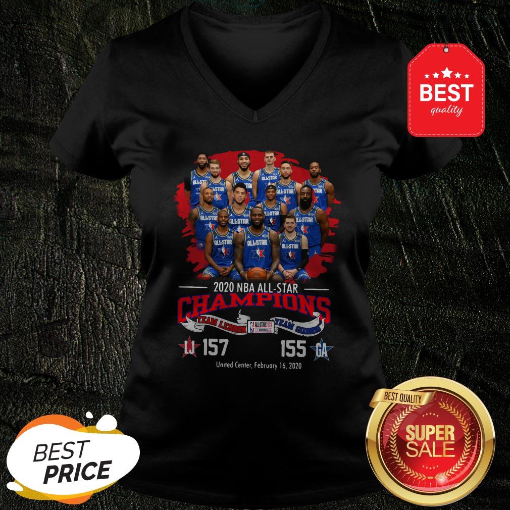 2020 NBA All-Star Champions Team Lebron 157 Team Giannis 155 Shirt - Image 2