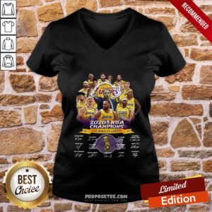 Alternative view of 2020 Nba Champions Los Angeles Lakers Signatures Shirt