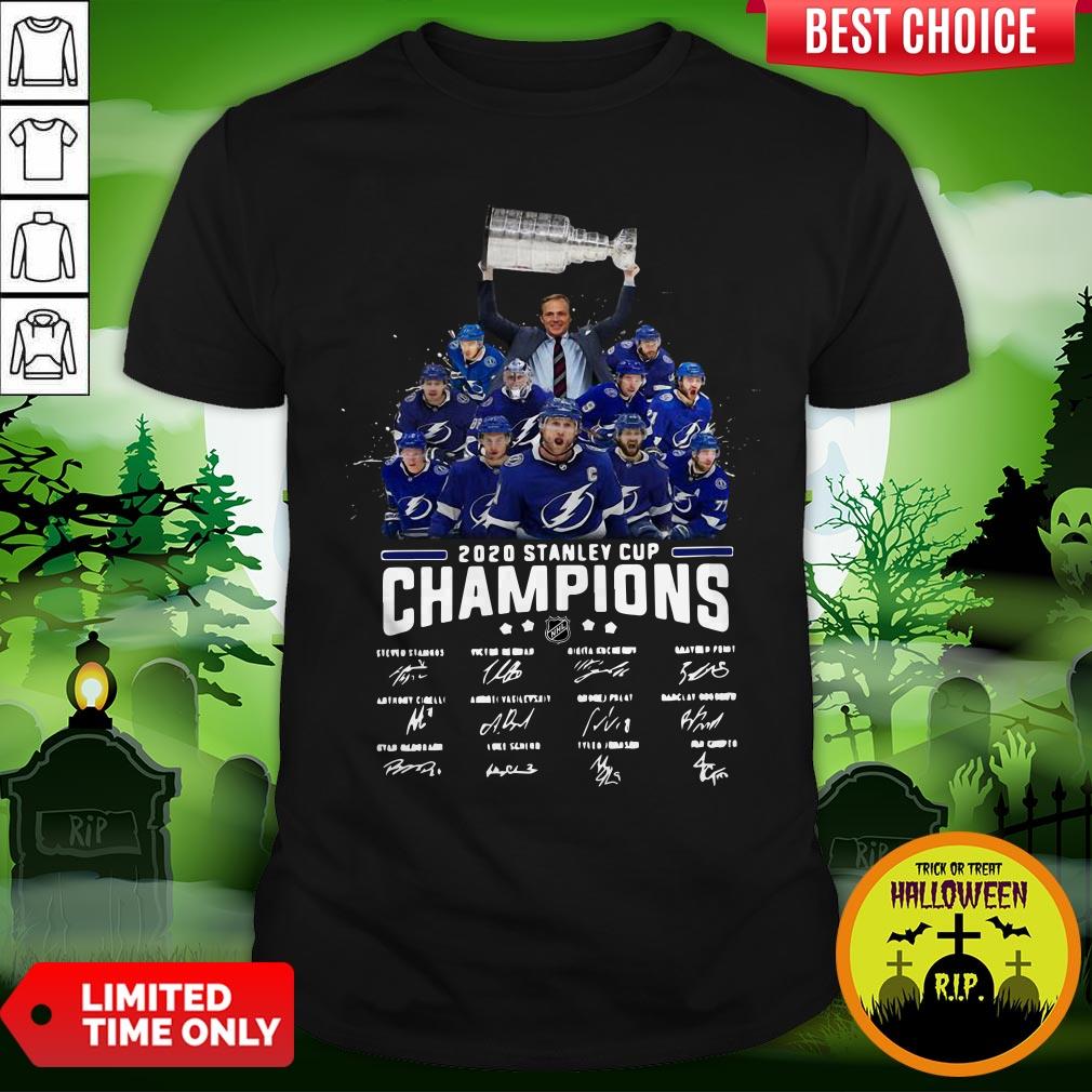2020 Stanley Cup Champions Tampa Bay Signatures Shirt