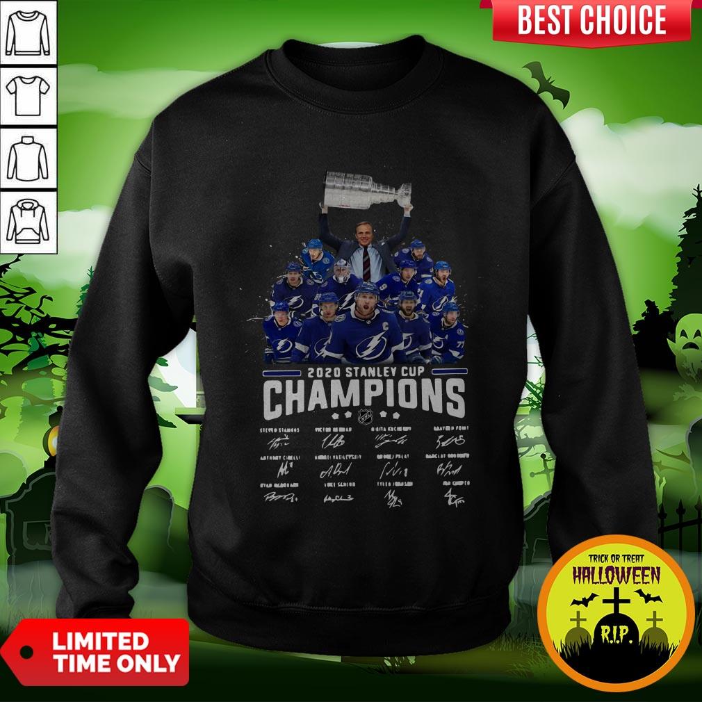 2020 Stanley Cup Champions Tampa Bay Signatures Shirt - Image 4