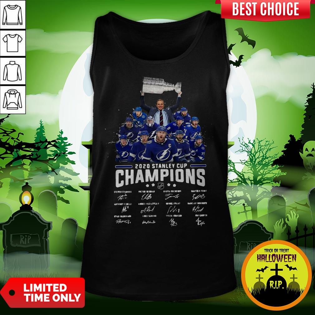 2020 Stanley Cup Champions Tampa Bay Signatures Shirt - Image 3