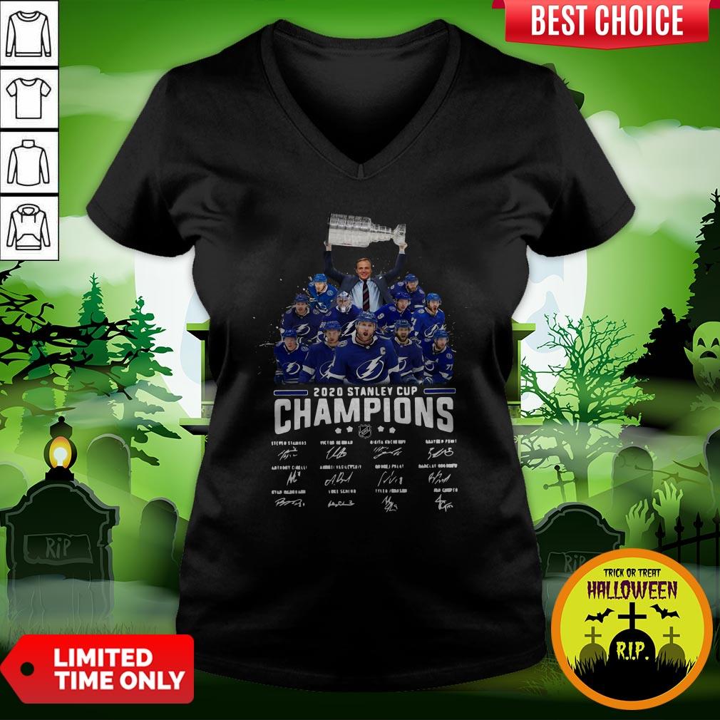 2020 Stanley Cup Champions Tampa Bay Signatures Shirt - Image 2