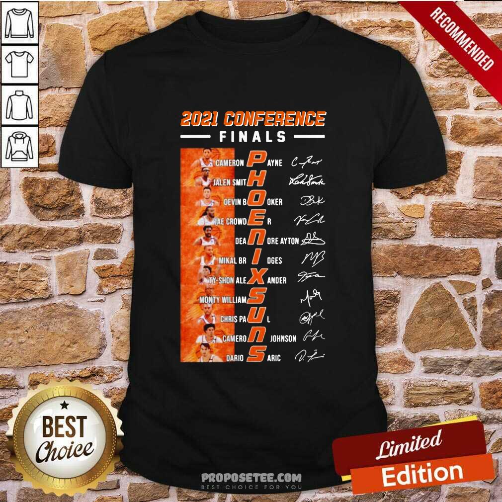 2021 Conference Finals Phoenix Suns Players Signature Basketball Shirt