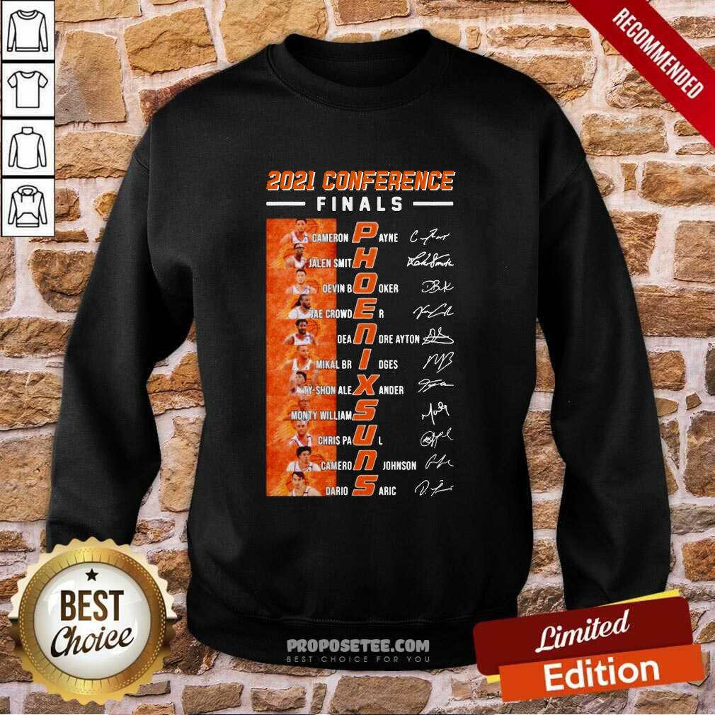 2021 Conference Finals Phoenix Suns Players Signature Basketball Shirt - Image 4
