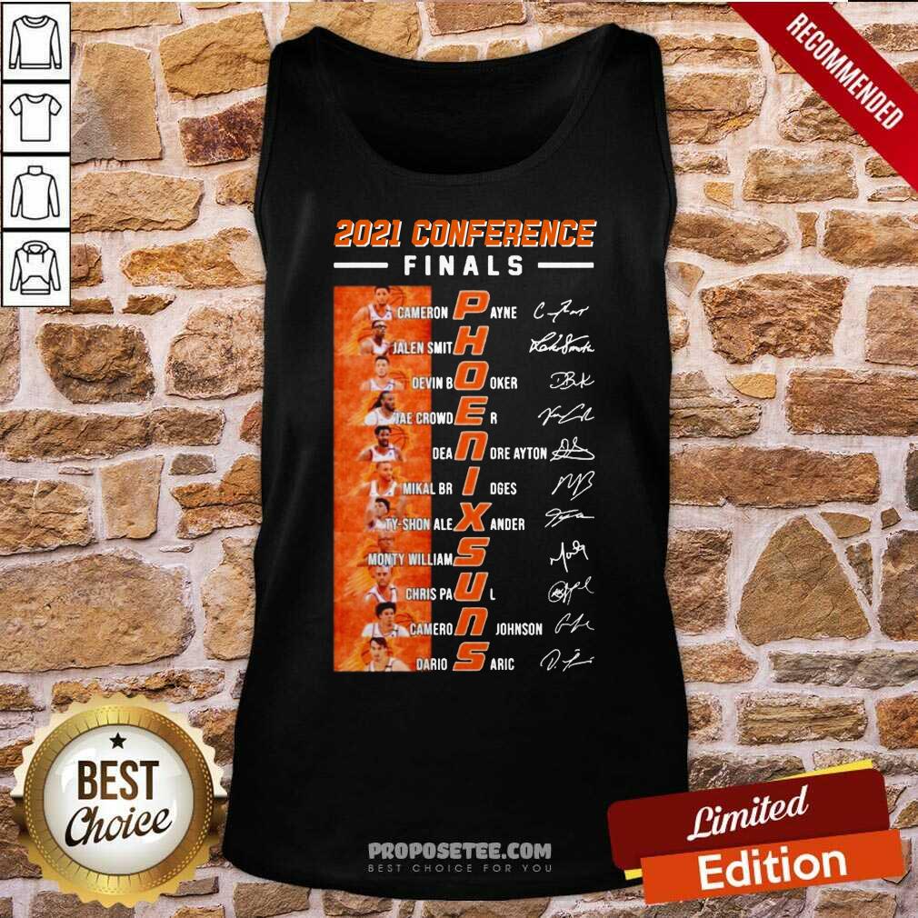 2021 Conference Finals Phoenix Suns Players Signature Basketball Shirt - Image 3