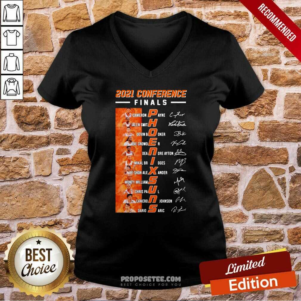 2021 Conference Finals Phoenix Suns Players Signature Basketball Shirt - Image 2