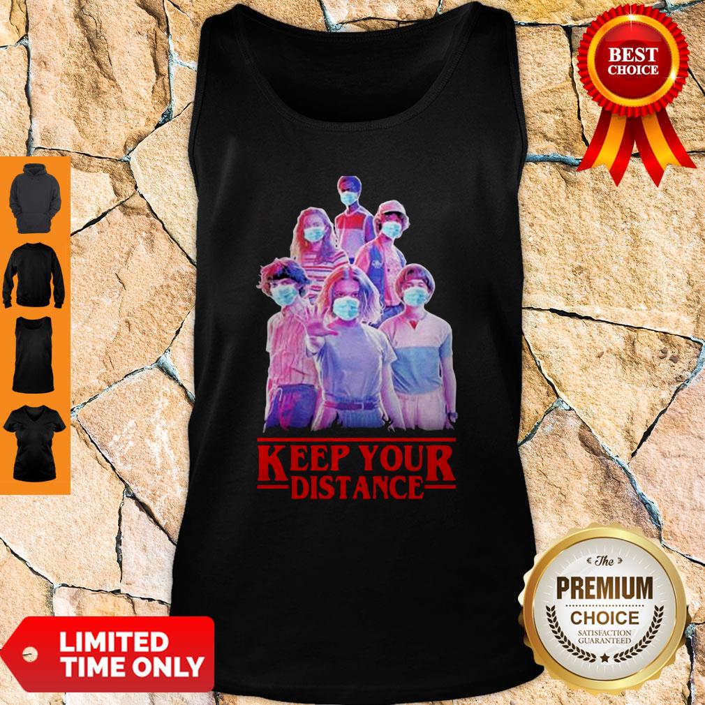 Strangerthings Eleven Mike Will Max Dustin Lucas Season Keep Your Distance Covid-19 Shirt - Image 3