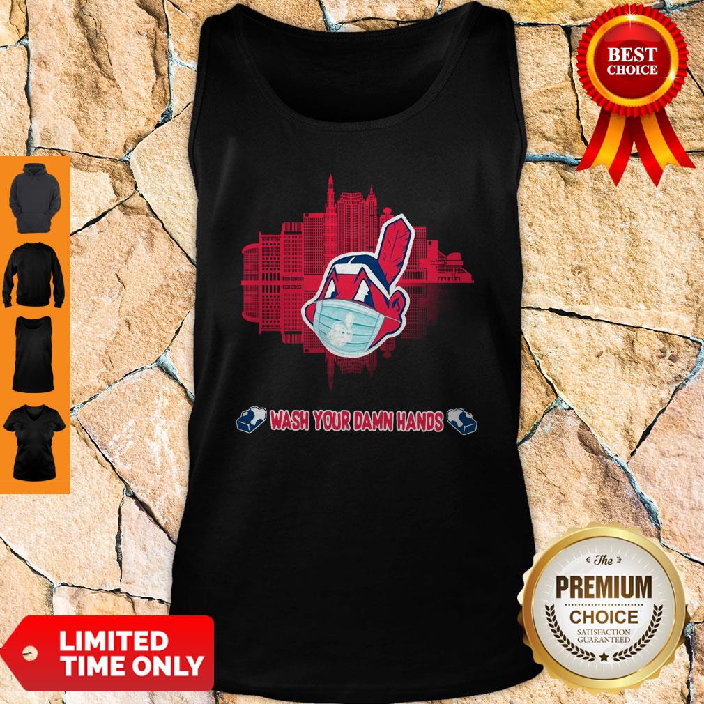 Official Wash Your Damn Hands Cleveland Indians Shirt - Image 3