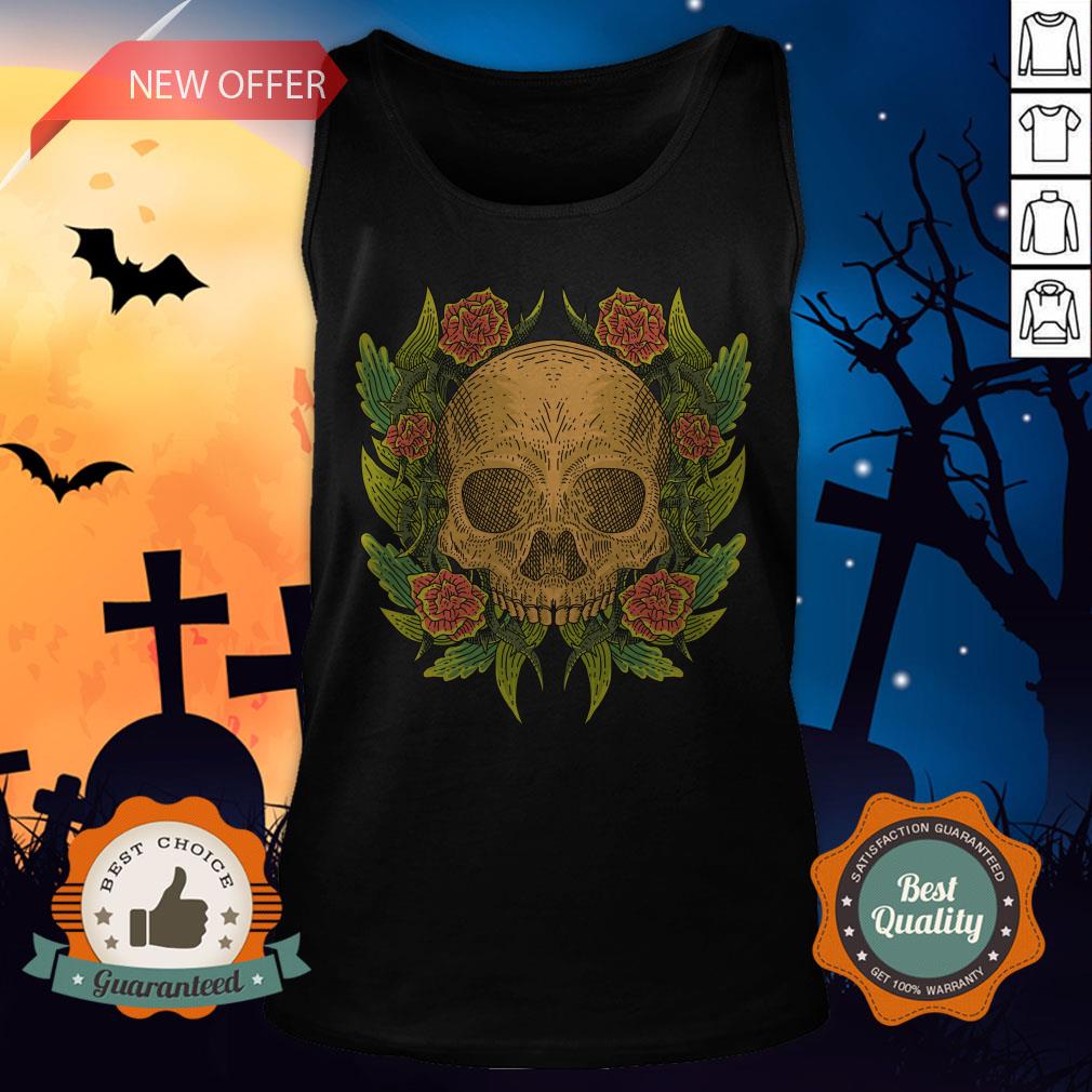 Sugar Skull Flower Dia De Muertos Day Of The Dead Shirt - Image 4