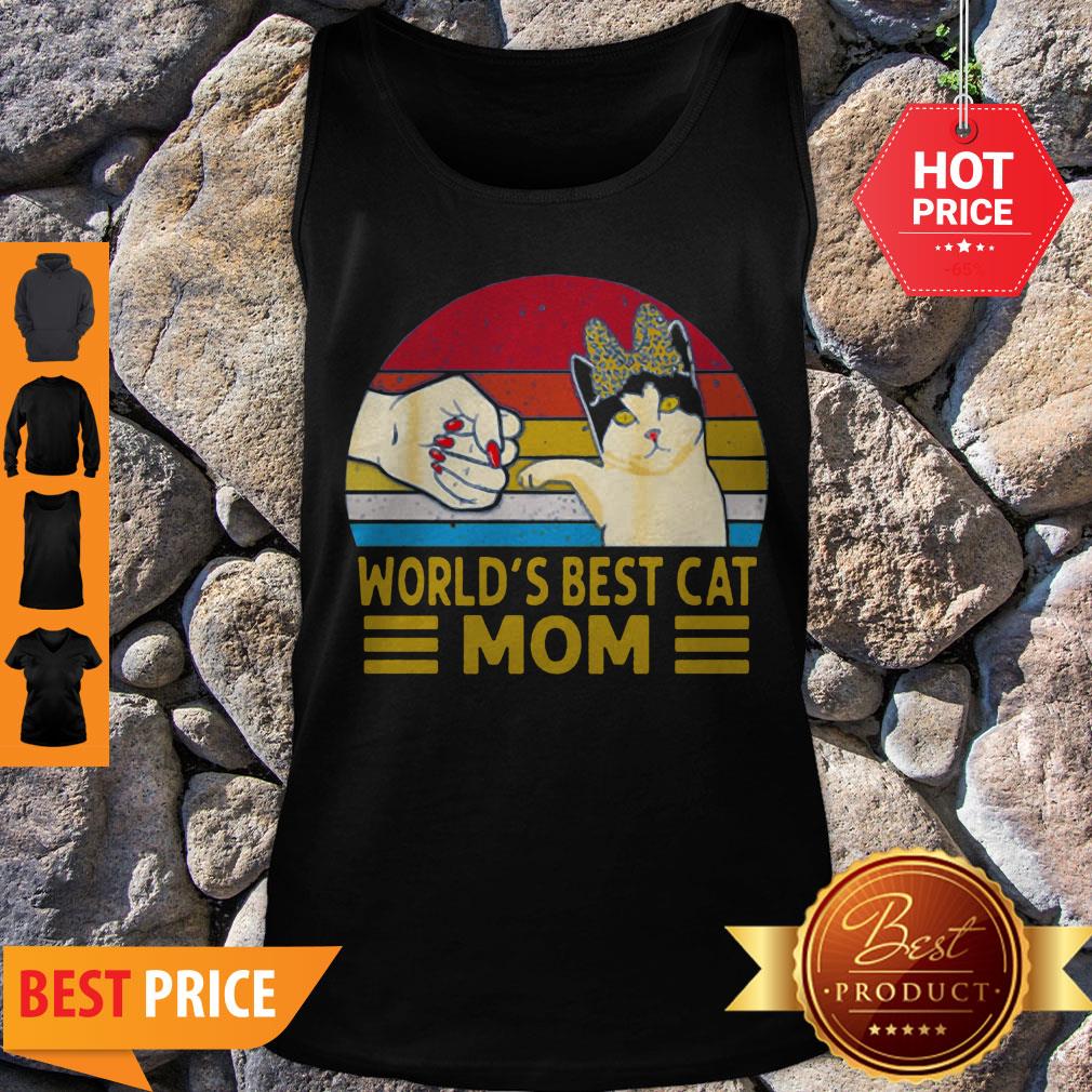 Vintage World’s Best Cat Mom Shirt - Image 3