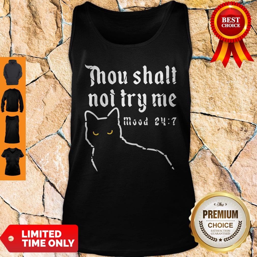 Official Black Cat Thou Shalt Not Try Me Mood 24-7 Shirt - Image 3