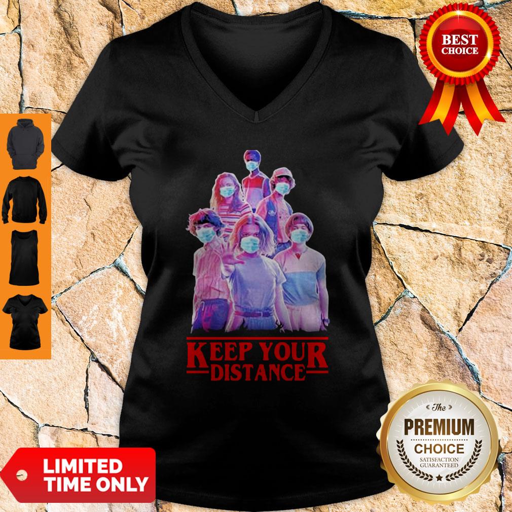 Strangerthings Eleven Mike Will Max Dustin Lucas Season Keep Your Distance Covid-19 Shirt - Image 2