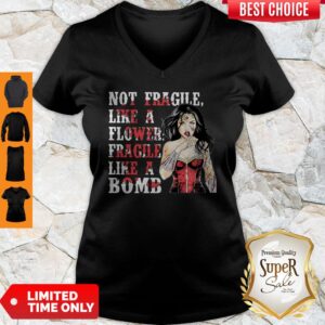 Alternative view of Wonder Woman Not Fragile Like A Flower Fragile Like A Bomb Shirt