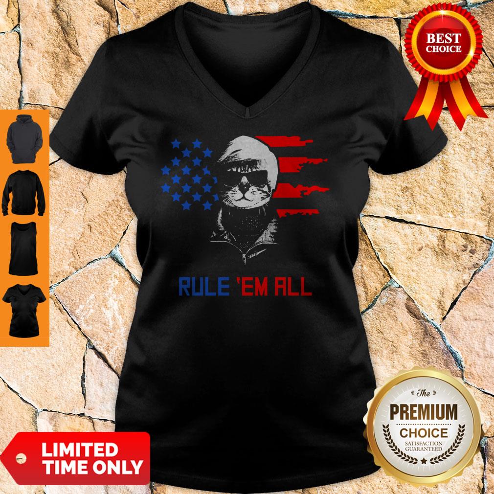 Nice Cat Donald Trump Rule Em All Shirt - Image 2