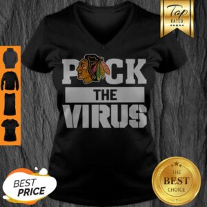 Alternative view of Puck The Virus Chicago Blackhawks Shirt
