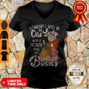 Alternative view of Someday I Will Be An Old Lady With A House Full Off Books Grandma Cat Shirt
