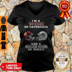 Alternative view of I’m A USC Trojan On Saturdays And A Oakland Raider On Sundays Shirt