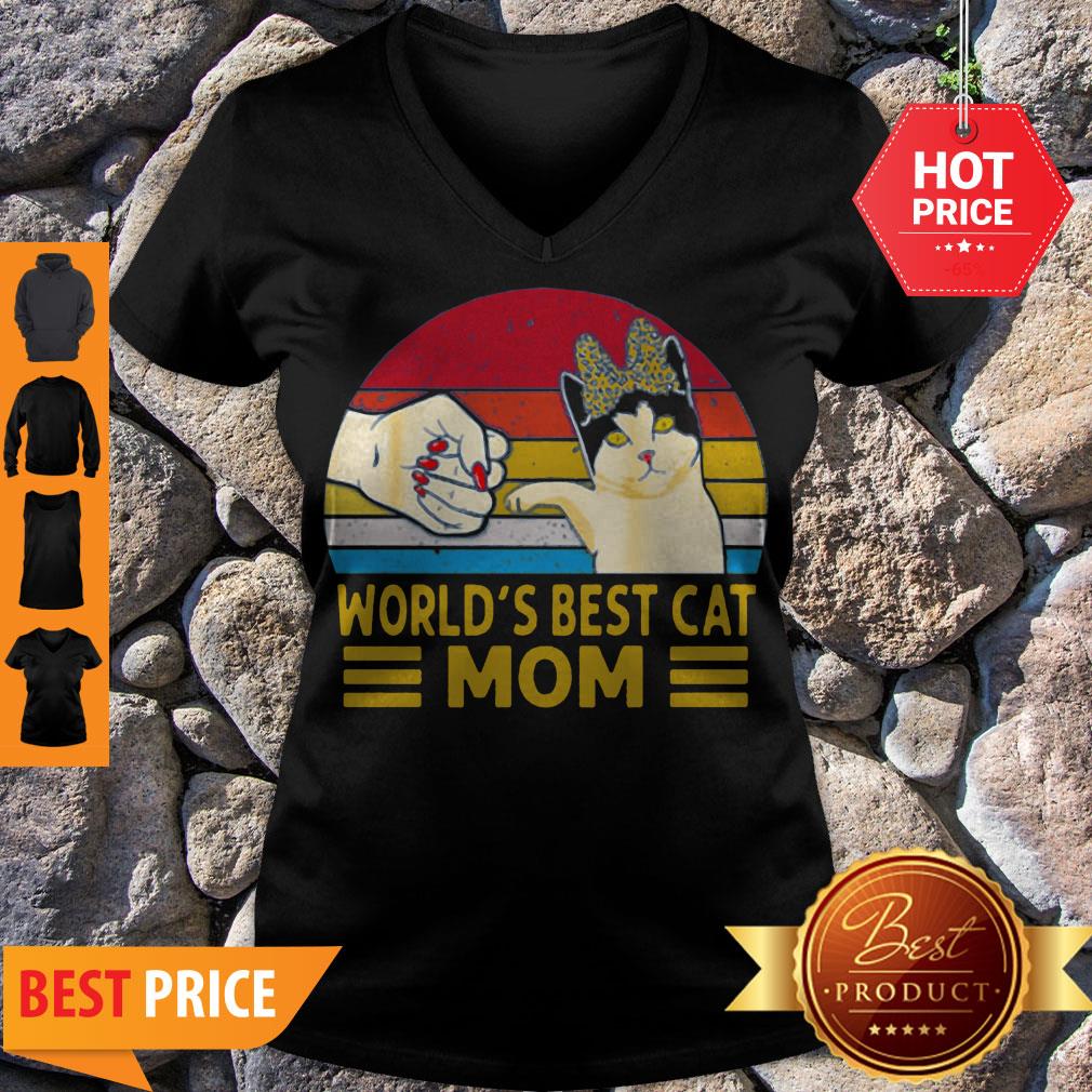 Vintage World’s Best Cat Mom Shirt - Image 2