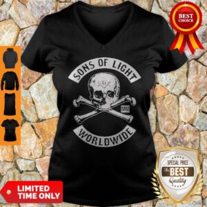 Alternative view of Skull Freemason Sons Of Light Worldwide Shirt