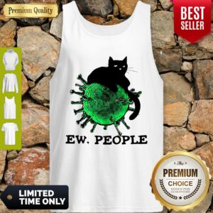 Alternative view of Official Black Cat And Coronavirus Ew People Shirt