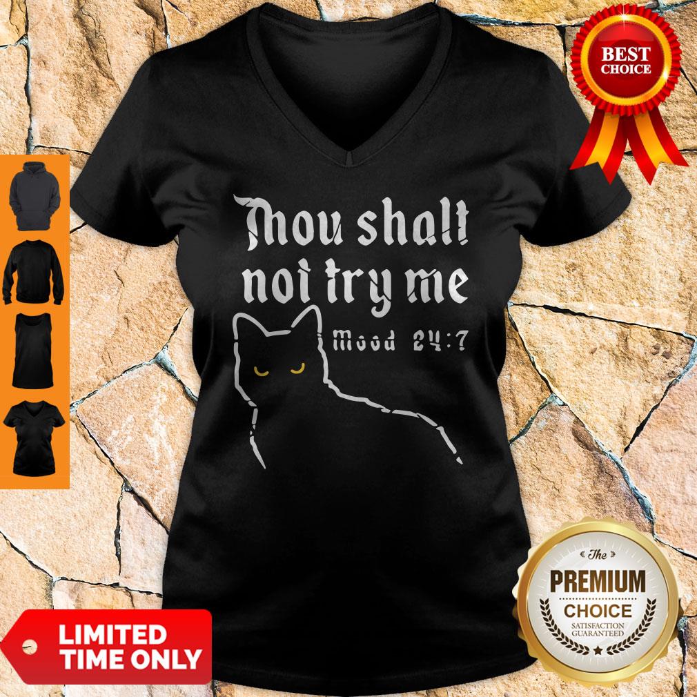 Official Black Cat Thou Shalt Not Try Me Mood 24-7 Shirt - Image 2