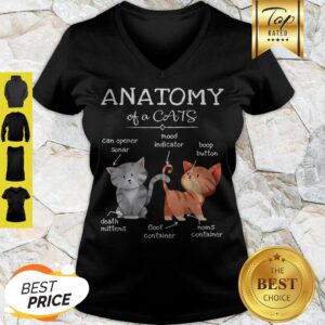 Alternative view of Anatomy Of A Cats Can Opener Sonar Mood Indicator Boop Utton Shirt