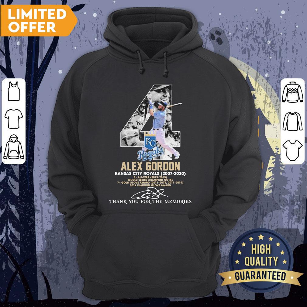4 Alex Gordon Kansas City Royals 2007-2020 Thank You For The Memories Signatures Shirt - Image 5