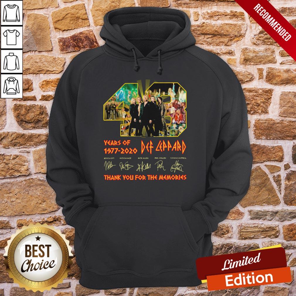 48 Years Of 1977 2020 Def Leppard Thank You For The Memories Signatures Shirt - Image 5