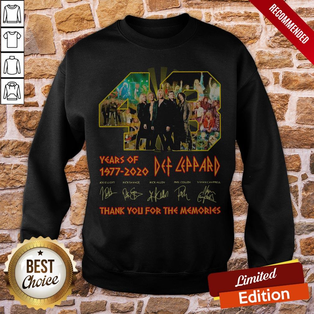 48 Years Of 1977 2020 Def Leppard Thank You For The Memories Signatures Shirt - Image 4