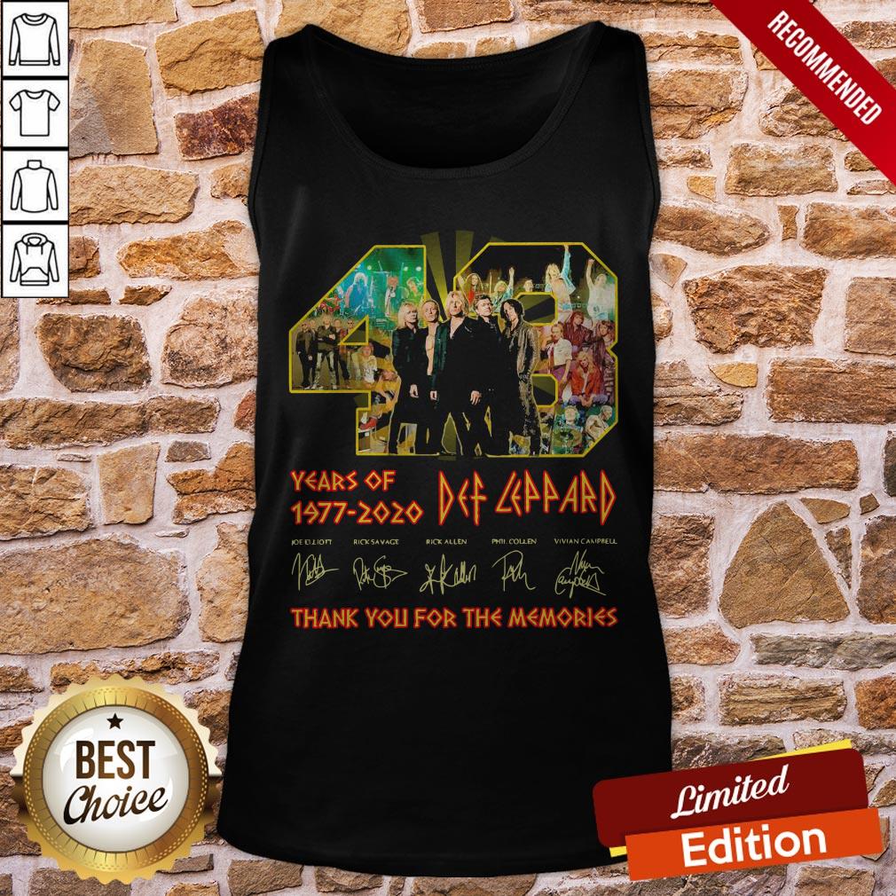 48 Years Of 1977 2020 Def Leppard Thank You For The Memories Signatures Shirt - Image 3