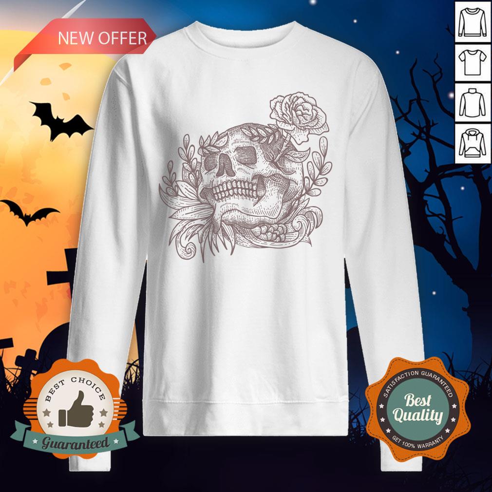 Sugar Skull Vintage Day Dead Dia De Los Muertos Shirt - Image 2