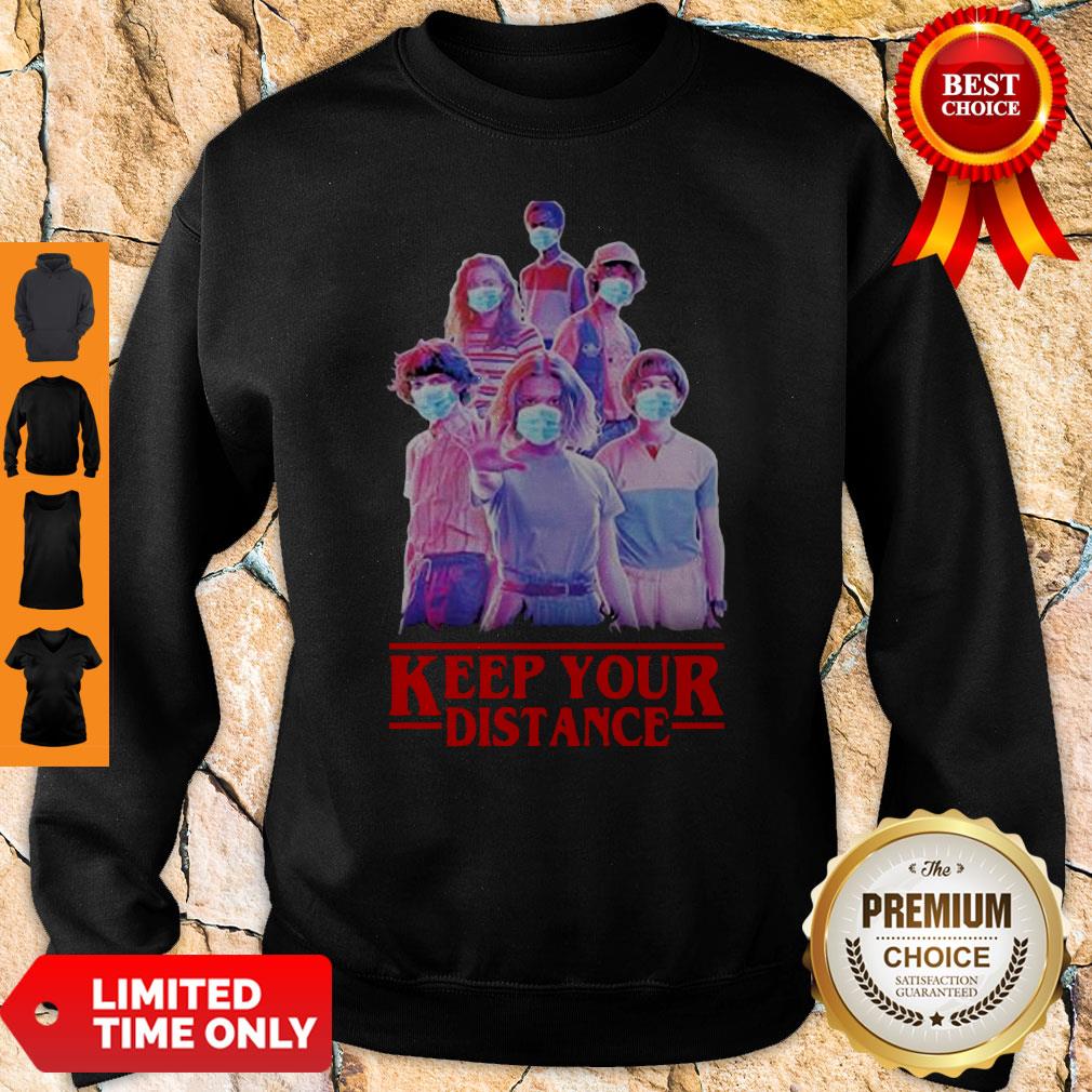 Strangerthings Eleven Mike Will Max Dustin Lucas Season Keep Your Distance Covid-19 Shirt - Image 5